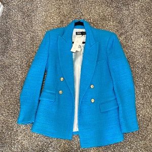 BLUE ZARA BLAZER 🤍
